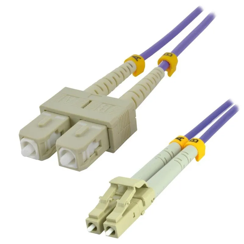 Cavo in fibra ottica MCL 0,5 m OM4 duplex SC a LC - immagine 1