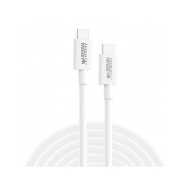 Cavo USB-C verso USB-C Urban Factory CAB02UF 2 m USB 3.2 Gen 1 5 Gbit/s Bianco - immagine 1
