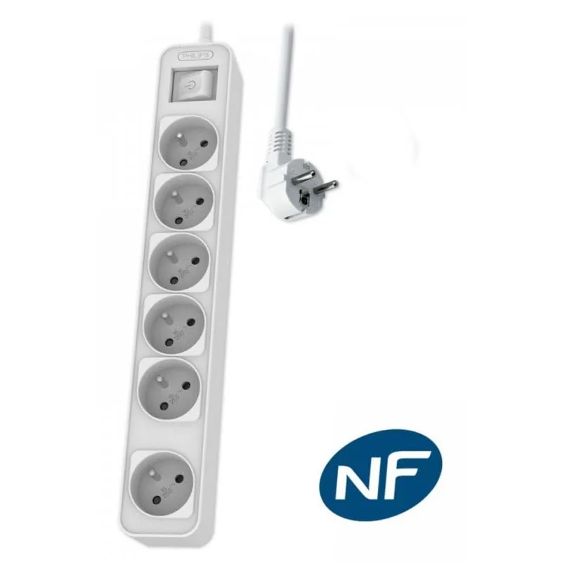 Multipresa MCL CHP2164WB/19 6 prese con interruttore gestito e protezione - immagine 1
