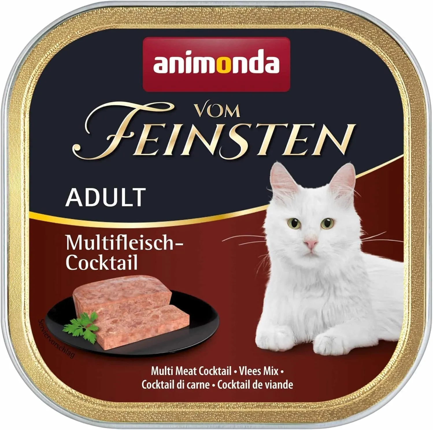 animonda Vom Feinsten Adult cibo per gatti, alimento umido per gatti adulti, cocktail multicarne, 32 x 100 g - immagine 2