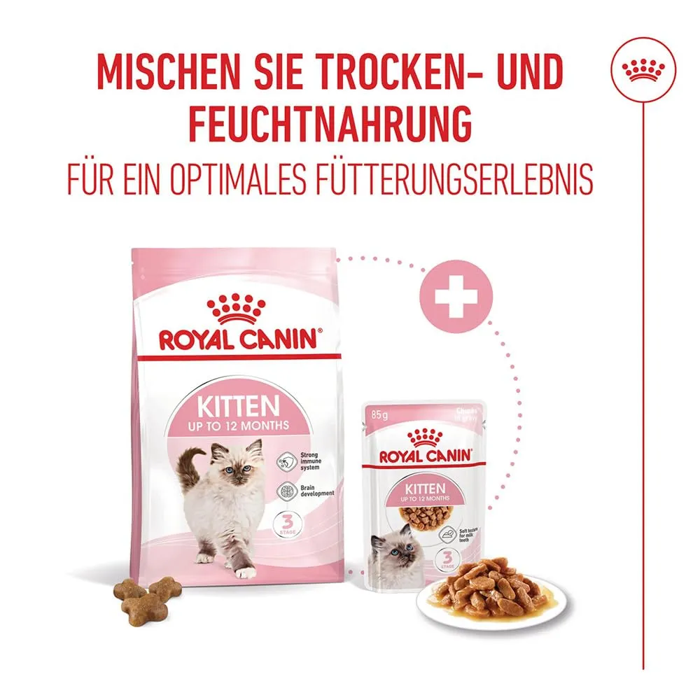 Royal Canin Kitten | 12 x 85 g | Cibo umido per gattini | Pezzetti fini in salsa | Specialmente per gattini nella seconda fase di crescita fino a 12 mesi - immagine 5