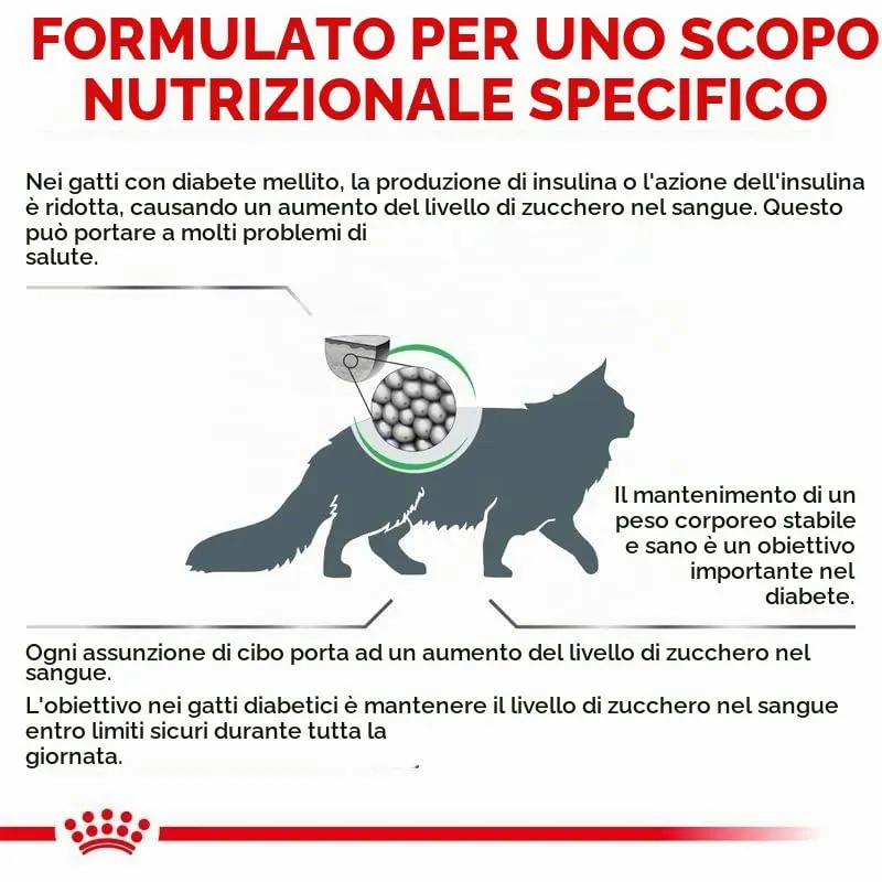 ROYAL CANIN Veterinary DIABETIC | 3,5 kg | Alimento dietetico completo per gatti | Per la regolazione dell'apporto di glucosio | A basso contenuto di monosaccaridi e disaccaridi - immagine 3