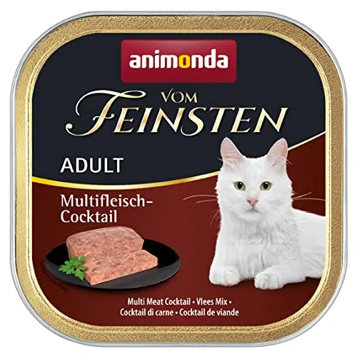 animonda Vom Feinsten Adult cibo per gatti, alimento umido per gatti adulti, mix di gustose varietà di carne, 32 x 100 g - immagine 2
