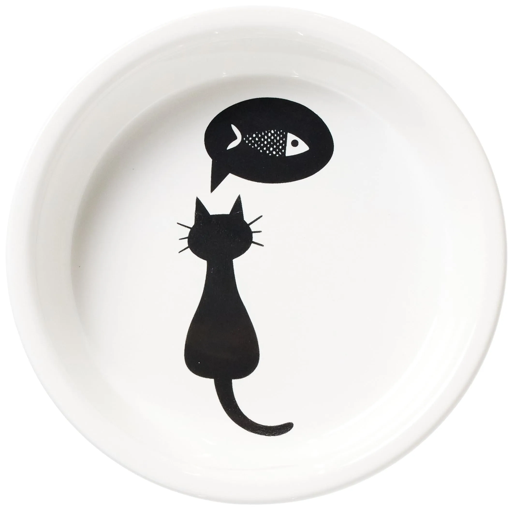TRIXIE Ciotola in ceramica per gatti a bordo basso – Bianco, ø 13 cm - immagine 2