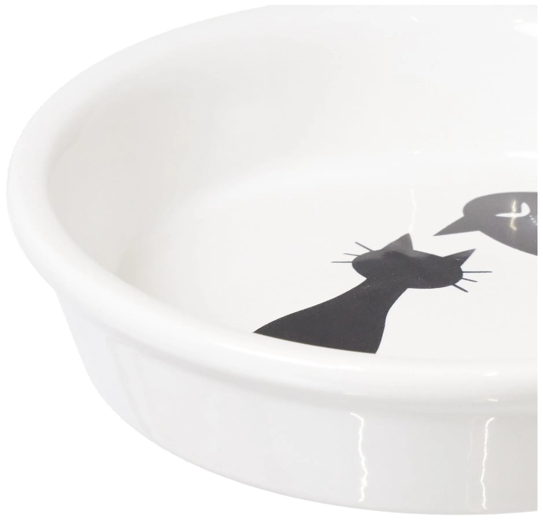 TRIXIE Ciotola in ceramica per gatti a bordo basso – Bianco, ø 13 cm - immagine 4