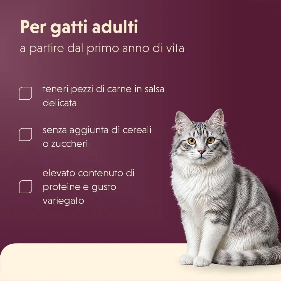 animonda Vom Feinsten Adult cibo per gatti, alimento umido per gatti adulti, in busta salvafreschezza, pacco misto da 18, 18 x 50 g - immagine 2