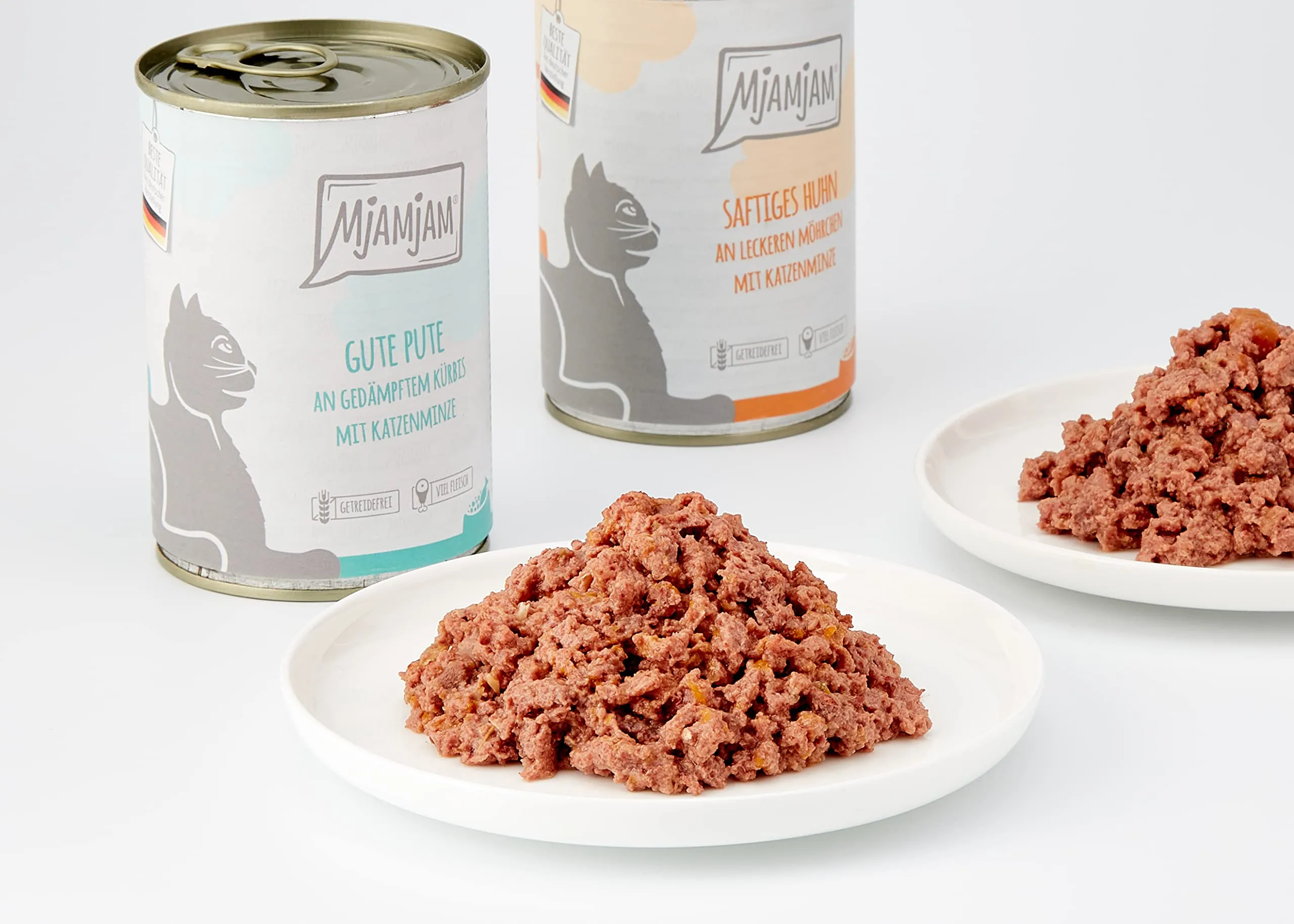 MjAMjAM - cibo umido premium per gatti - confezione mono I - con pollo e tacchino, confezione da 6 (6 x 400 g), senza cereali con carne extra - immagine 2