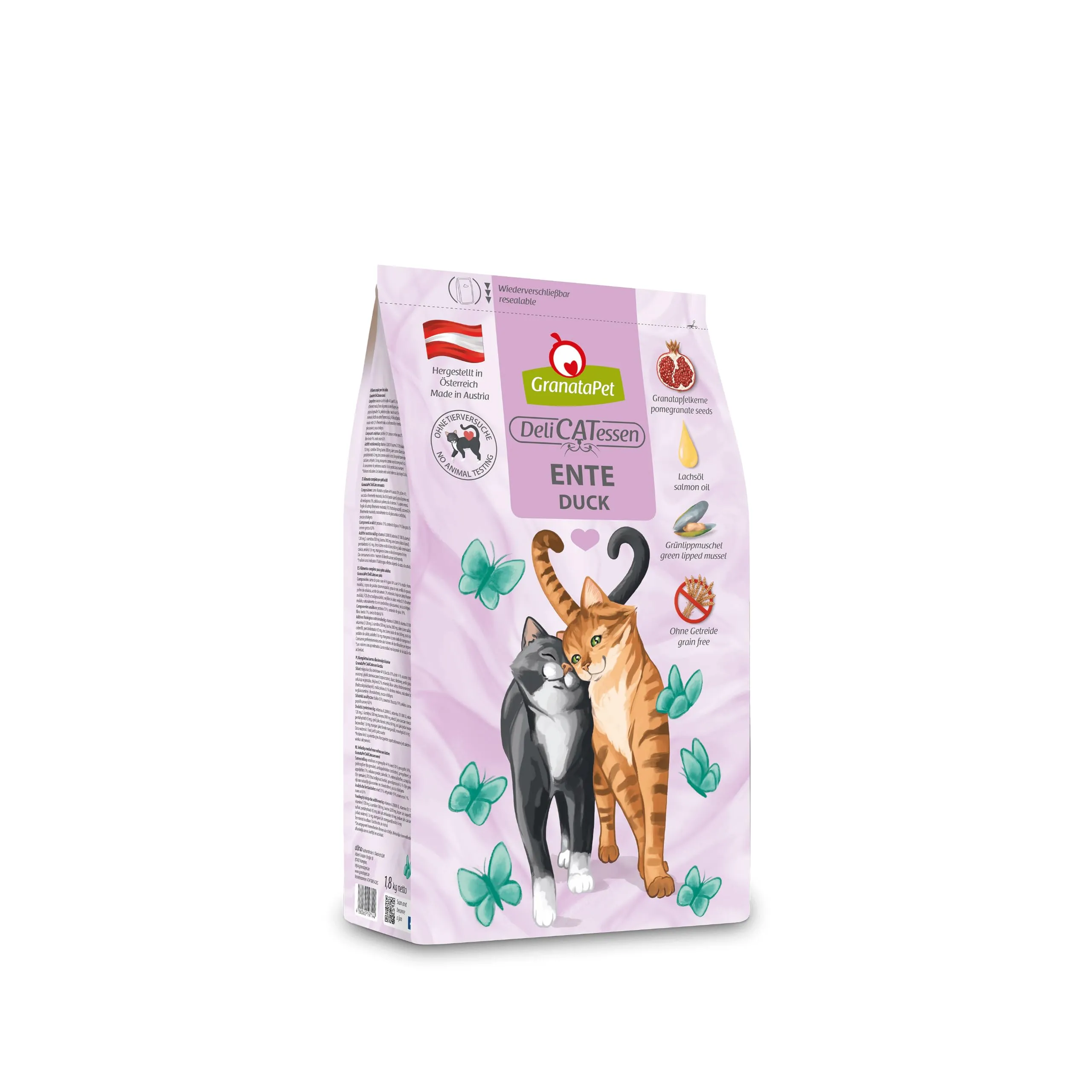 GranataPet DeliCatessen - Anatra per adulti, cibo secco per gatti, delizioso cibo per gatti, cibo completo senza cereali e senza zuccheri aggiunti, 1,8 kg - immagine 1