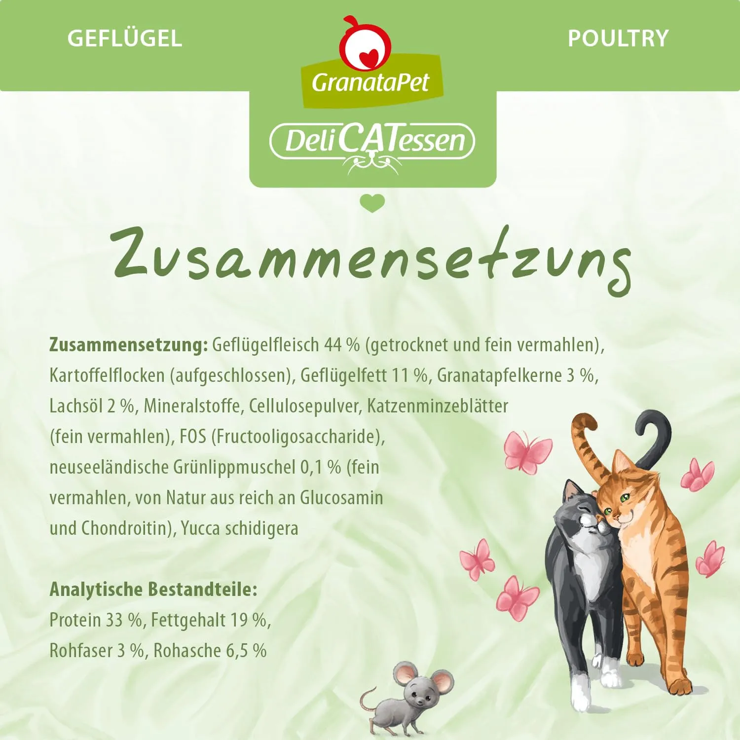 GranataPet DeliCatessen pollame Adulto, cibo secco per gatti, cibo per gatti, cibo completo senza cereali e senza zucchero, 300 g - immagine 3