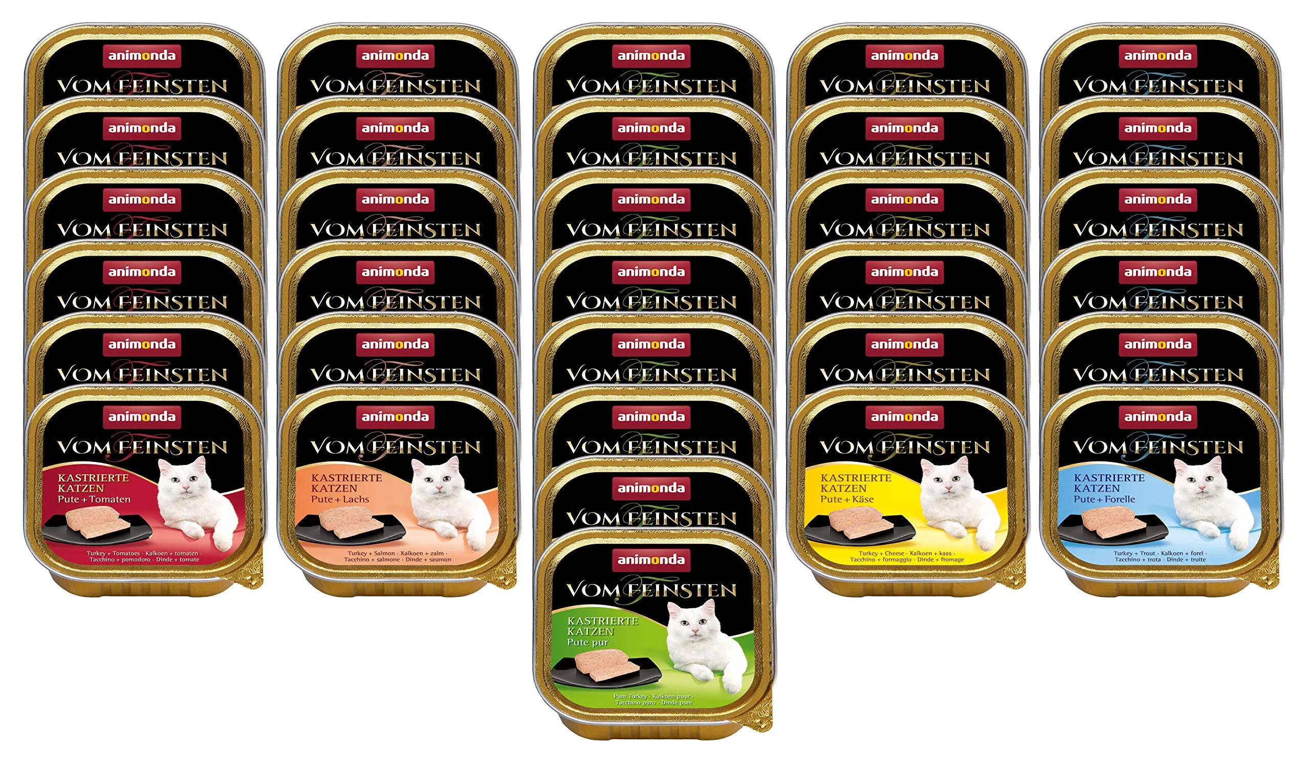 animonda vom Feinsten Cibo umido per gatti adulti, varietà lieve, 32 x 100 g - immagine 1