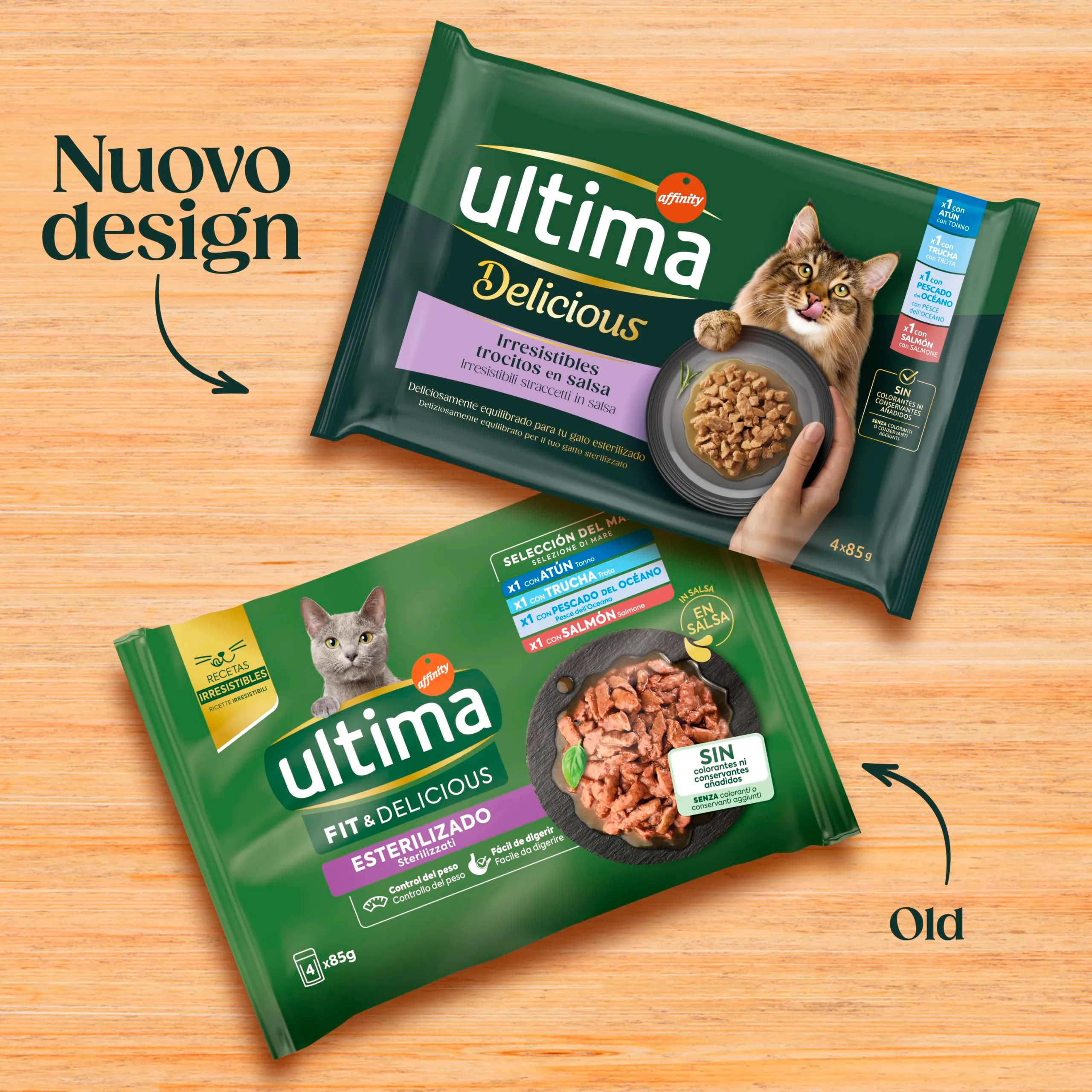 Ultima Cibo Umido Per Gatti Con Varietà Di Pesce - 4 X 85Gr X 12 (4,08 Kg) - 4080 g - immagine 3