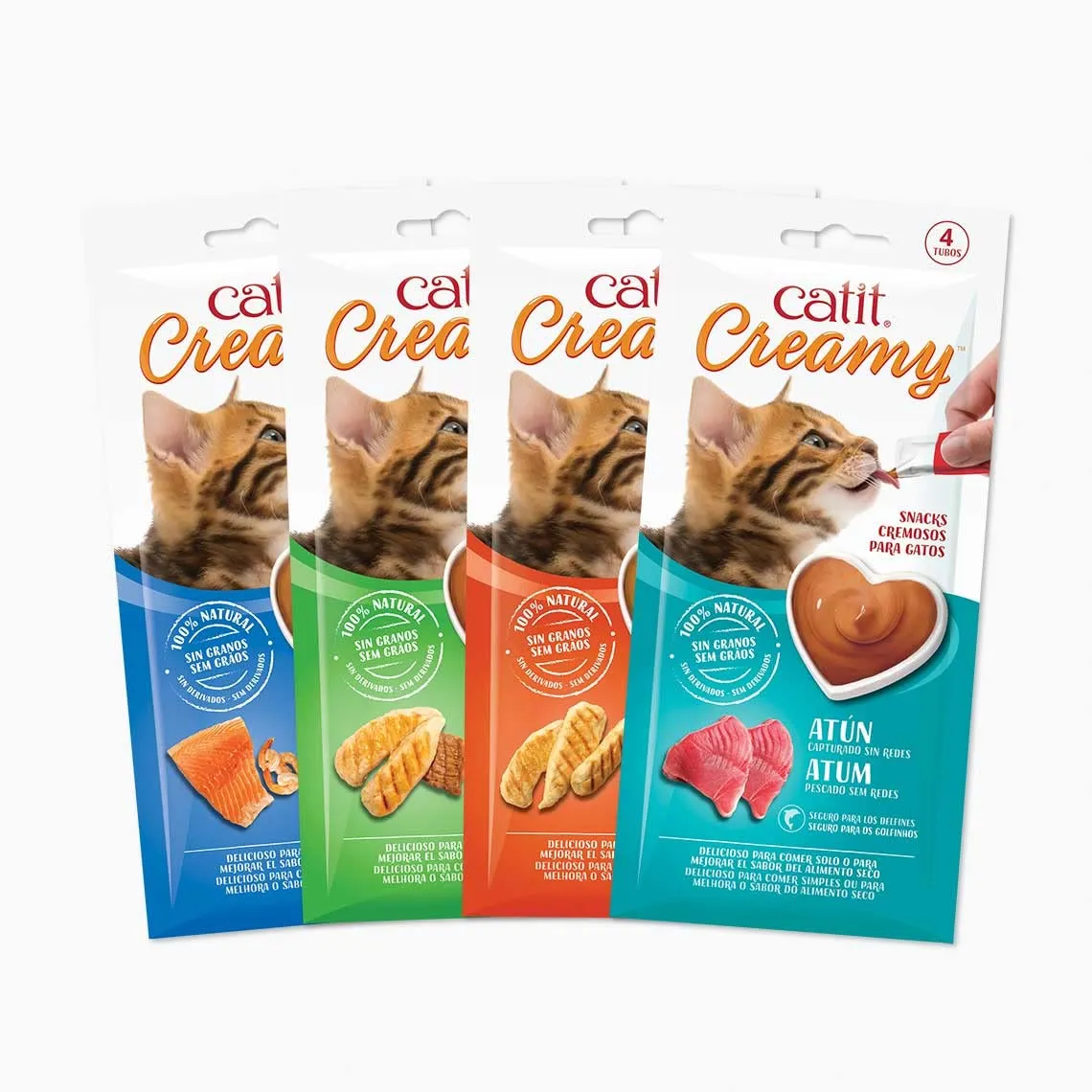 Catit Creamy Delizia per gatti, confezione da 4, pollo - immagine 8