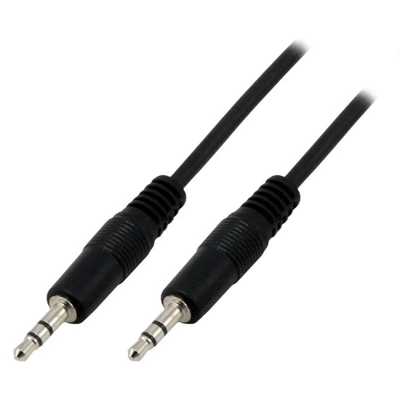 Cavo audio MCL jack 3.5mm maschio a maschio 5 m nero - immagine 1
