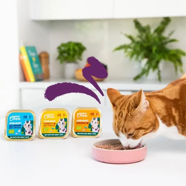 Edgard & Cooper cibo umido per gatti, (Tacchino Bio, 85g x 16), pate gatto sterilizzati o attivo, carne fresca e ingredienti naturali, senza cereali, senza zuccheri aggiunti - immagine 2