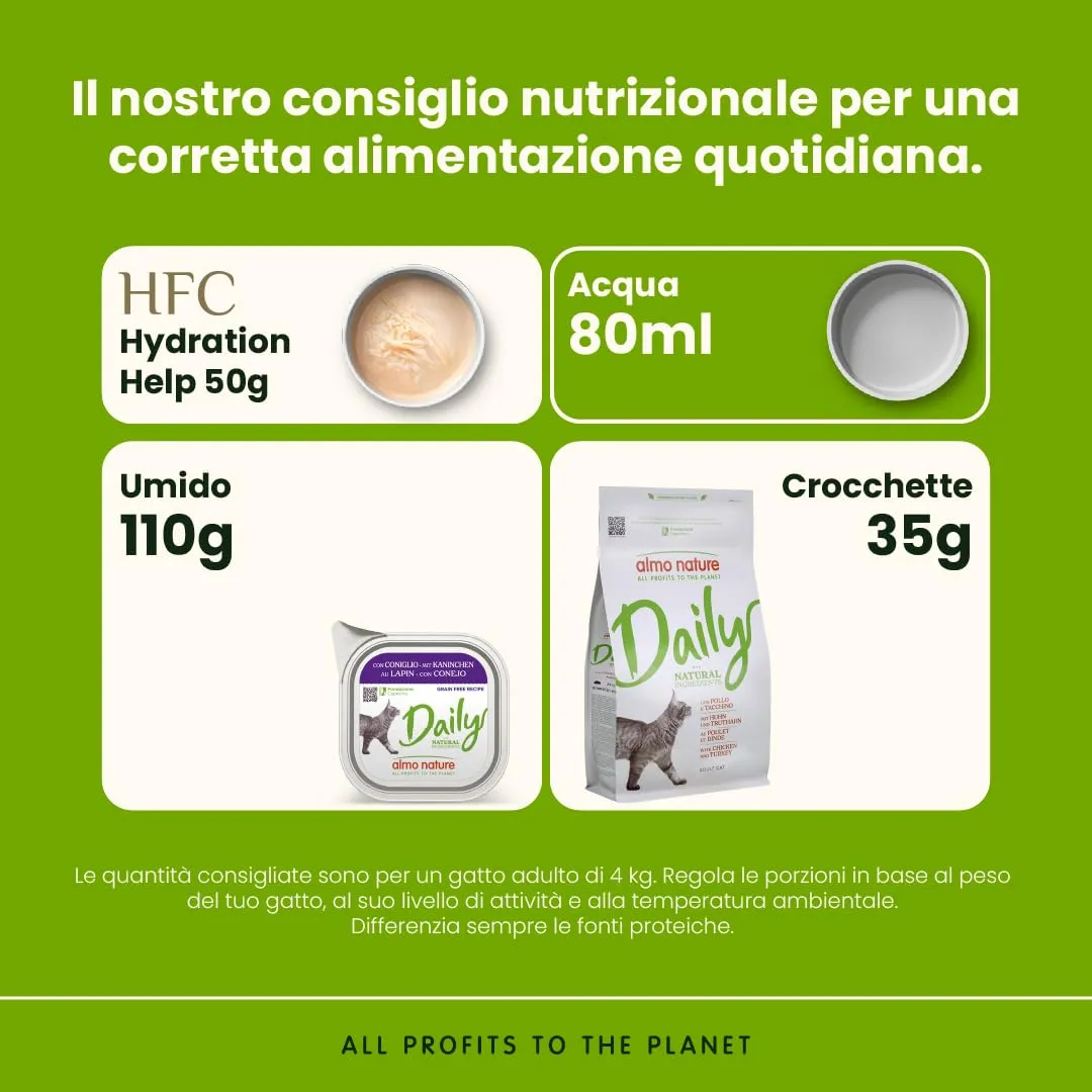 Almo Nature Daily - Cibo Umido per Gatti Adulti - Coniglio - 100 g, Confezione da 32 - immagine 3