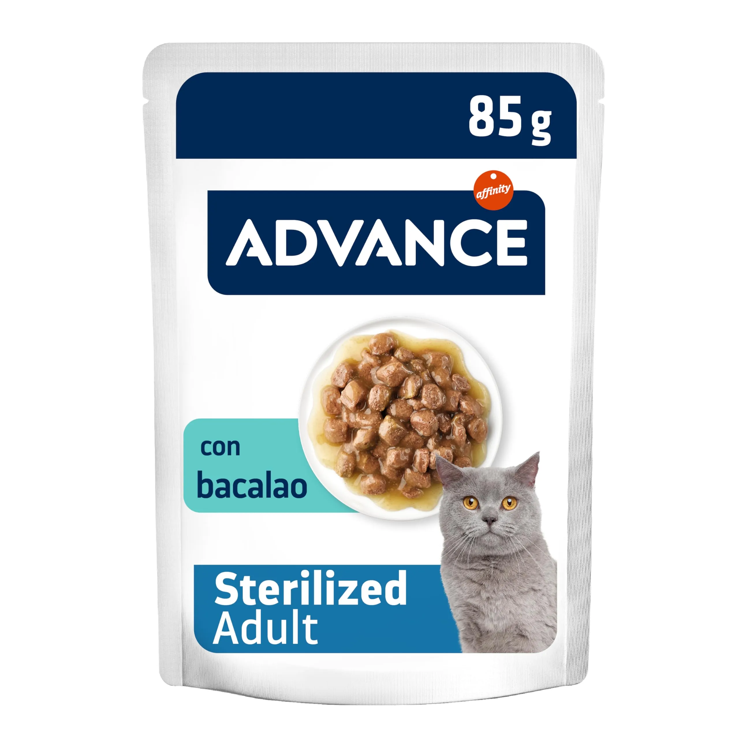 Advance Cibo Umido per Gatti Adulti Sterilizzati con Merluzzo - Multipack 12 x 85g - Total 1.02kg - immagine 6