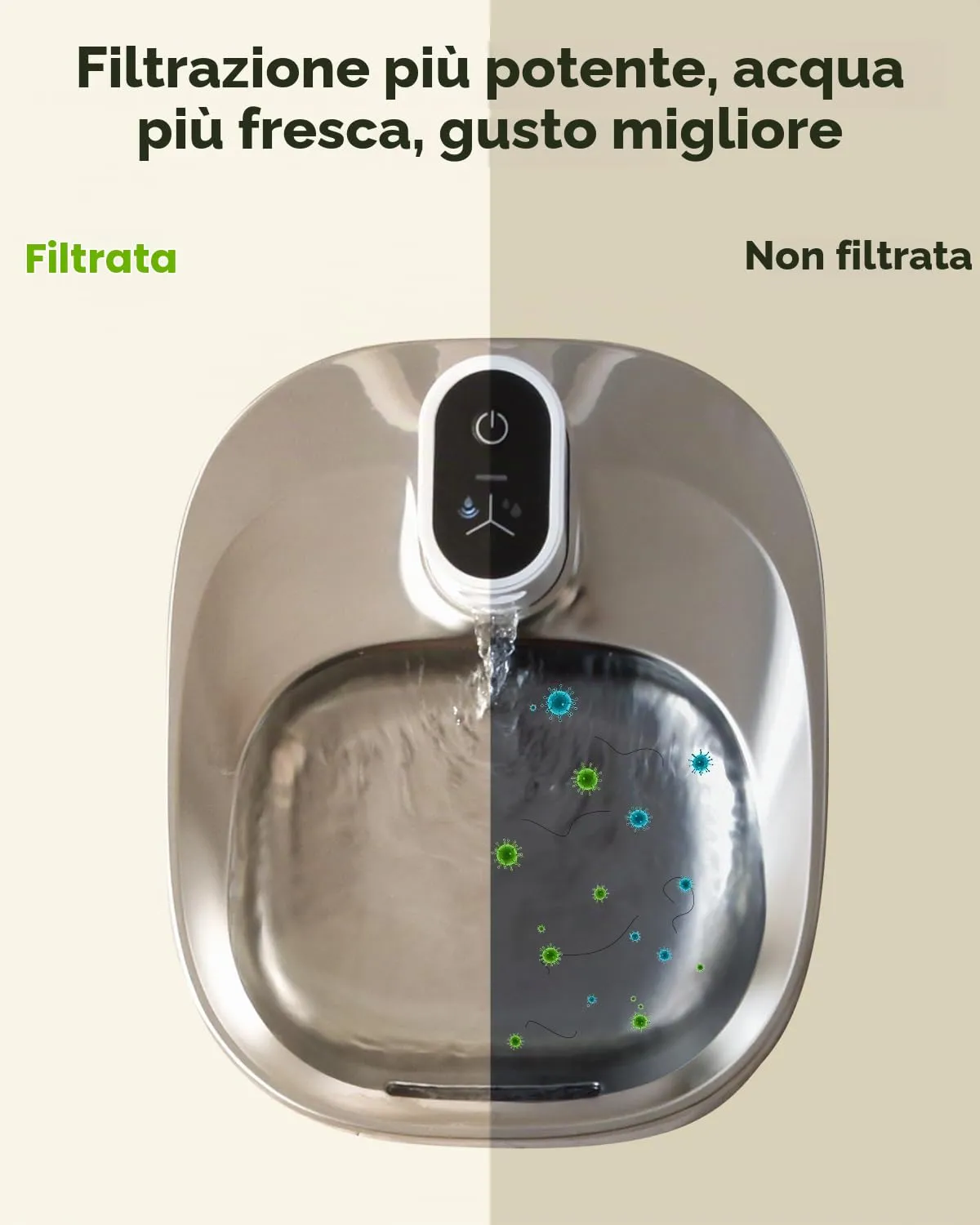 4 Pack Filtri per APETDOLA 4L Cordless Fontanella per Gatti in Acciaio Inossidabile con Multi-filtrazione, Filtro per Fontana per Gatti con Batteria e Sensore di Movimento - immagine 6