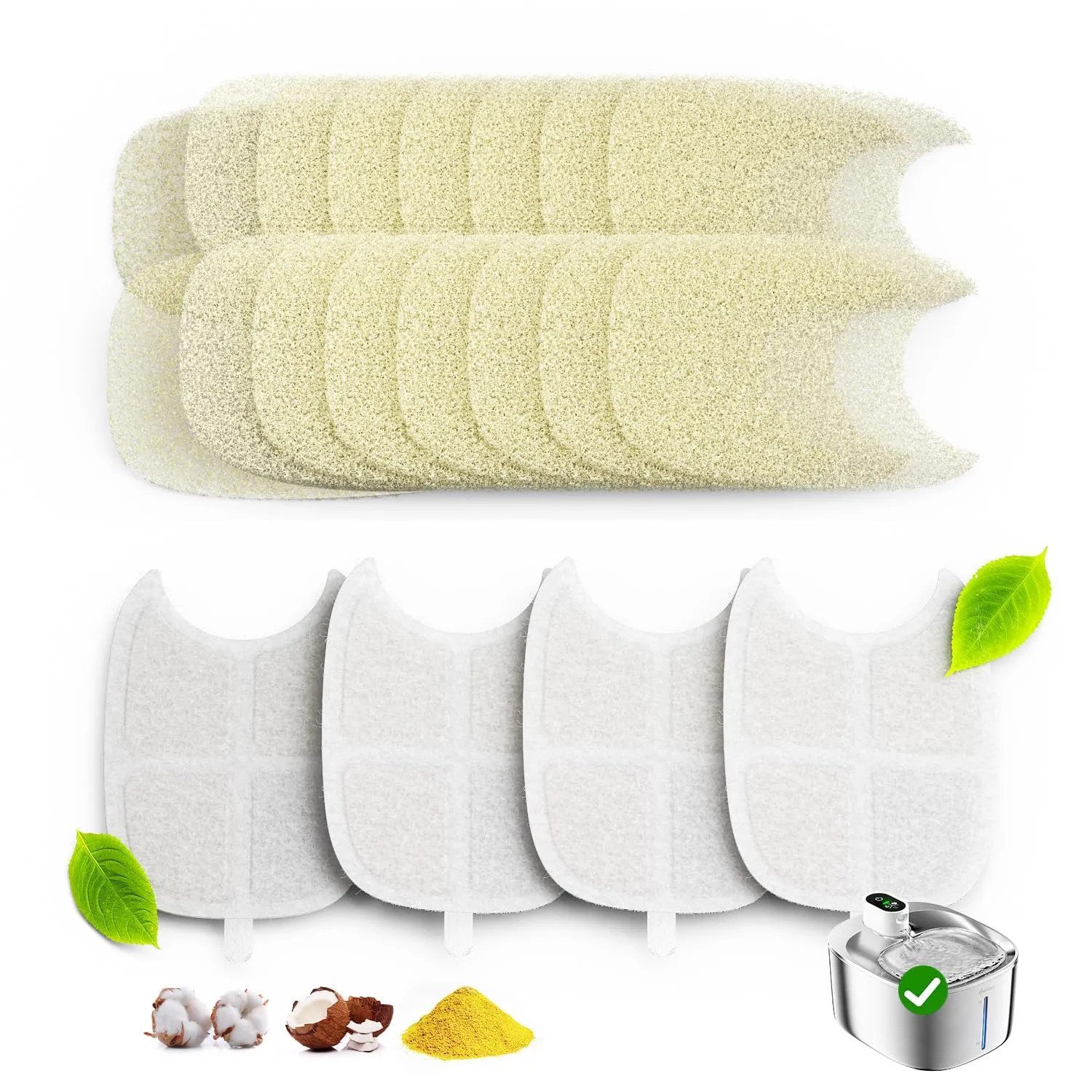 4 Pack Filtri per APETDOLA 4L Cordless Fontanella per Gatti in Acciaio Inossidabile con Multi-filtrazione, Filtro per Fontana per Gatti con Batteria e Sensore di Movimento - immagine 8