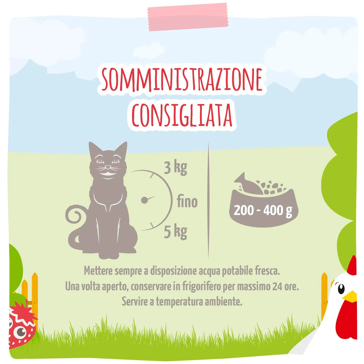 MjAMjAM - Cibo umido premium per gatti - Quetschie - Chicks & Friends pollo delicato con fragole fruttate, confezione da 12 (12 x 125g), senza cereali - immagine 4