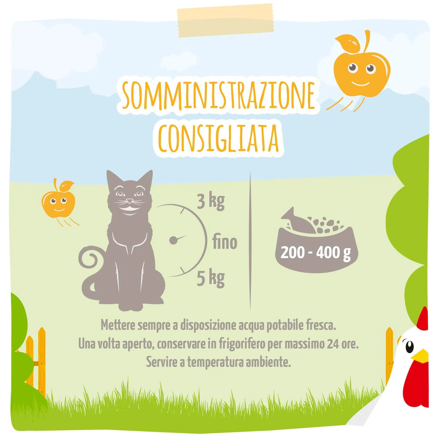 MjAMjAM - Cibo umido premium per gatti - Quetschie - Chicks & Friends tenero pollo con gustosi pezzi di mela, confezione da 6 (6 x 300g), senza cereali - immagine 2
