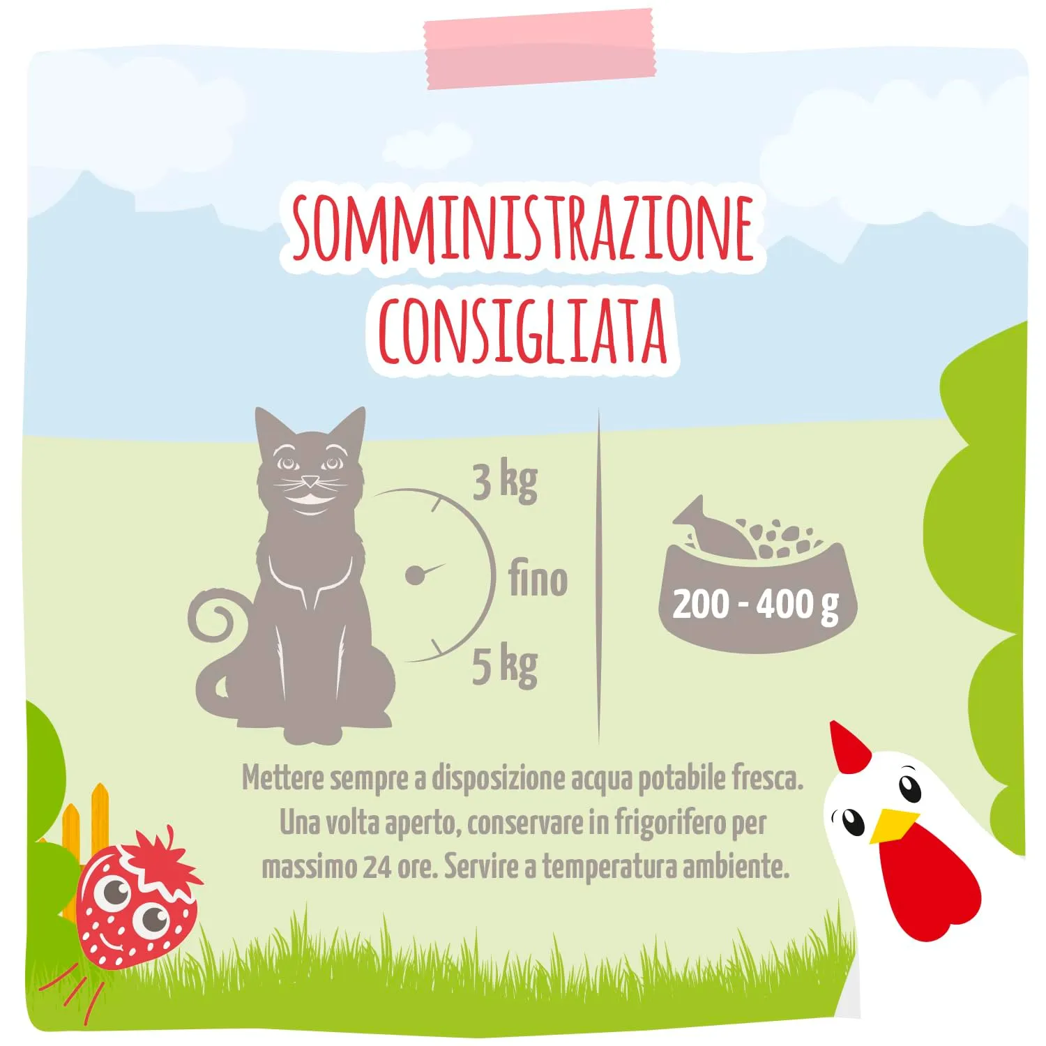 MjAMjAM - Cibo umido premium per gatti - Quetschie - Chicks & Friends pollo delicato con fragole fruttate, confezione da 6 (6 x 300g), senza cereali - immagine 3
