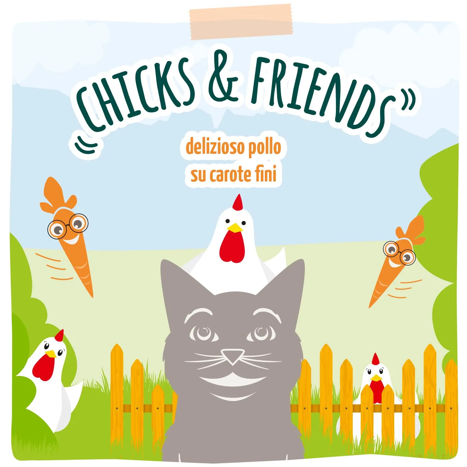 MjAMjAM - Cibo umido premium per gatti - Quetschie - Chicks & Friends delizioso pollo con carote fini, confezione da 6 (6 x 300g), senza cereali - immagine 6