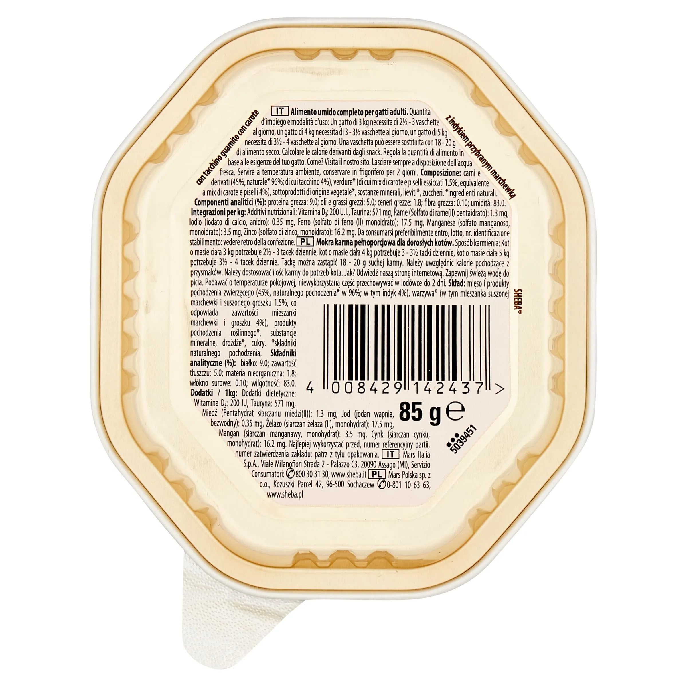 Sheba Nature’s Collection in Salsa, al gusto di Tacchino e Carote, cibo umido completo per gatti adulti, 22 Vaschette da 85g - immagine 4