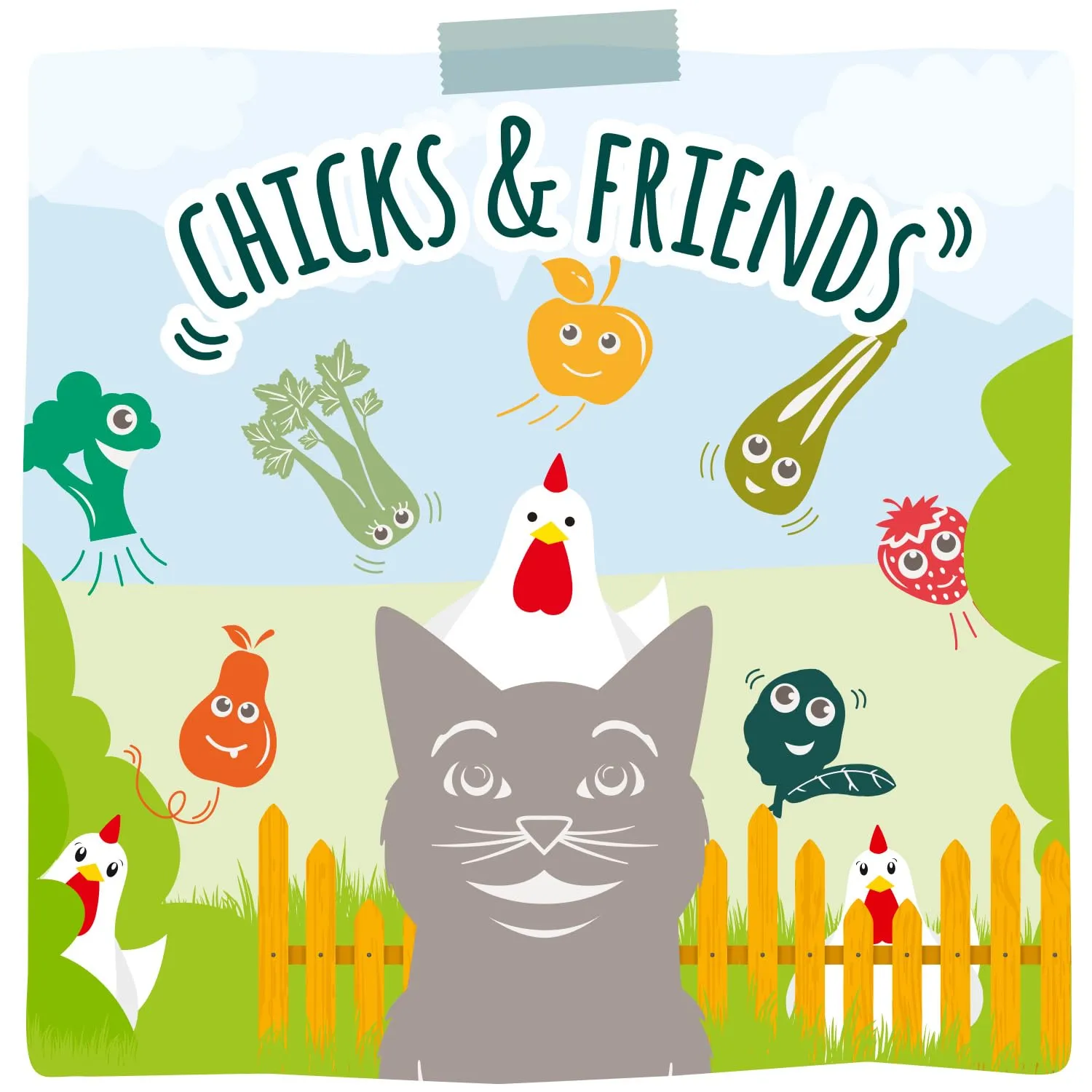 MjAMjAM - Cibo umido premium per gatti - Chicks & Friends Box, confezione da 12 (12 x 125 g), senza cereali con carne extra - immagine 6