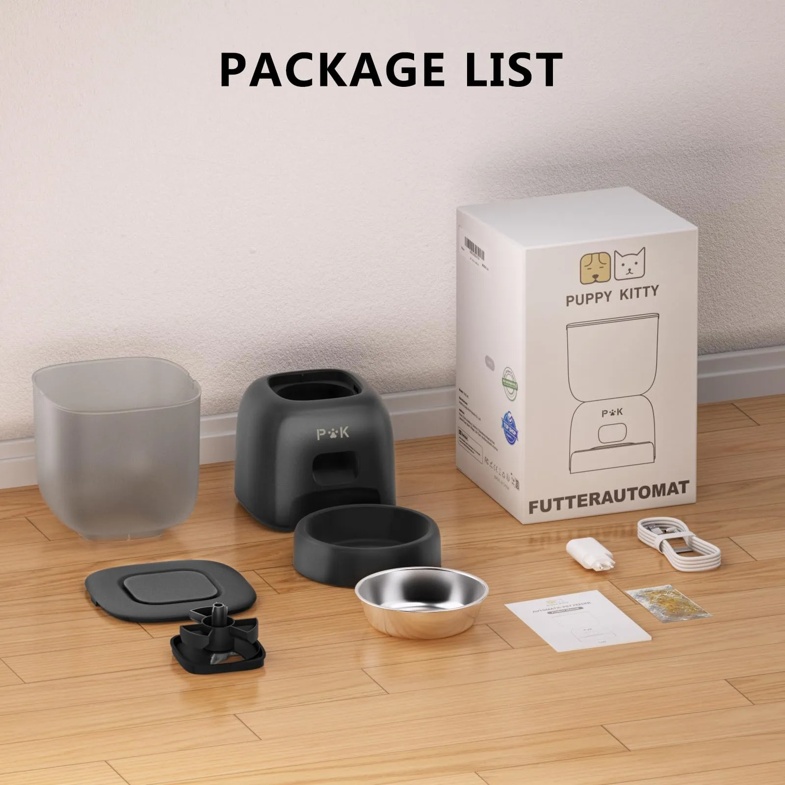 PUPPY KITTY Cady Distributore Automatico Cibo Gatti, 3L Dispenser Cibo Gatti con 10S Registrazion, Durata Della Batteria fino a 180 giorni, Orari di Mangiatoia Personalizzati, 1-4 Pasti al Giorno - immagine 9