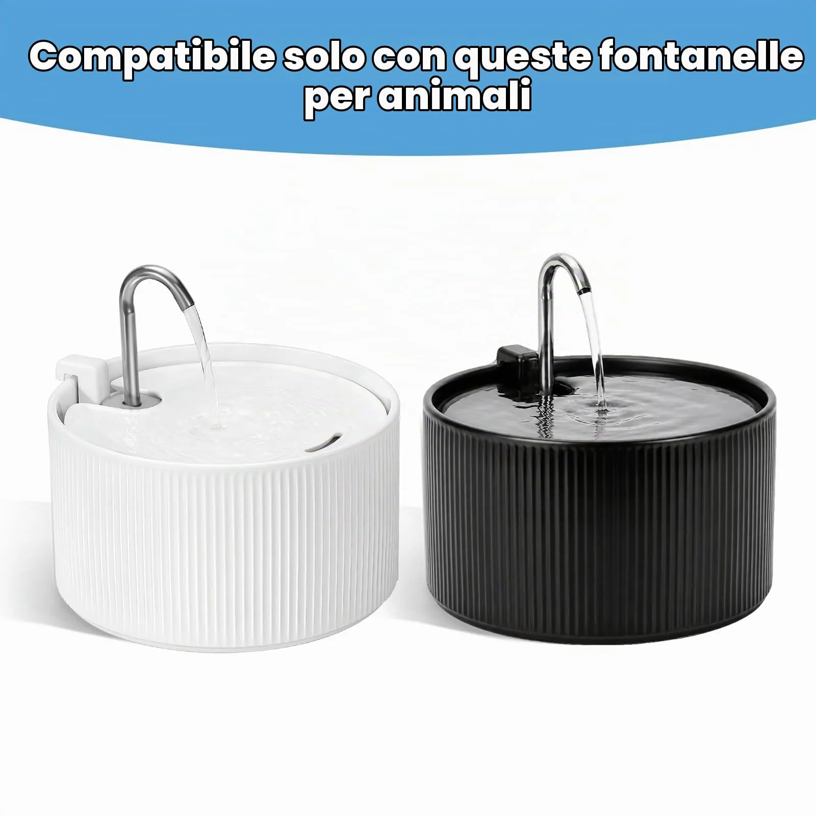 Filtro Ceramico per Fontana per Gatti: Filtro di Ricambio per Fontana da 2,2L VinDox per Gatti, Filtro a Carbone Attivo con Resina a Scambio Ionico, Filtrazione Multipla (6 + 6 + 6 Pezzi) - immagine 2