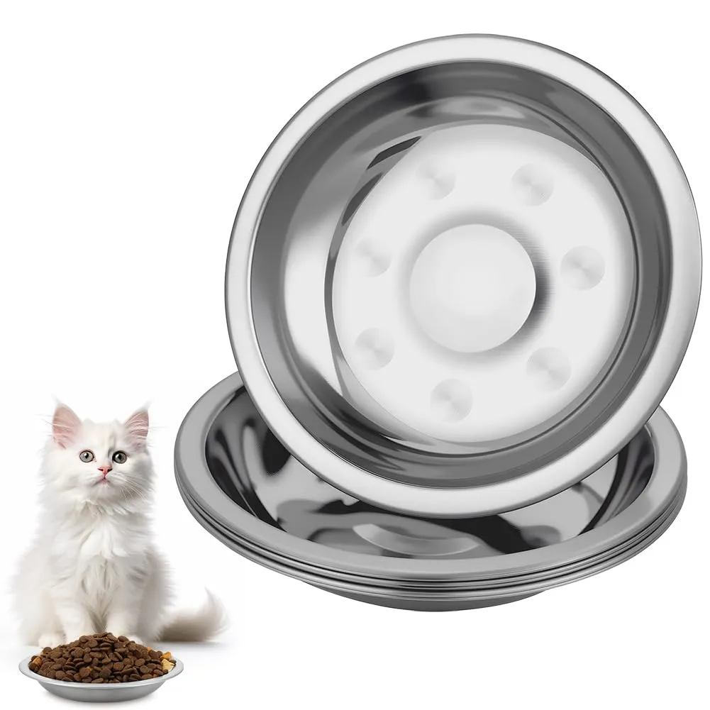 OSDUE 6 pezzi Ciotole per Gatti in Acciaio Inos, 14CM, Lgienica Durevole - immagine 9
