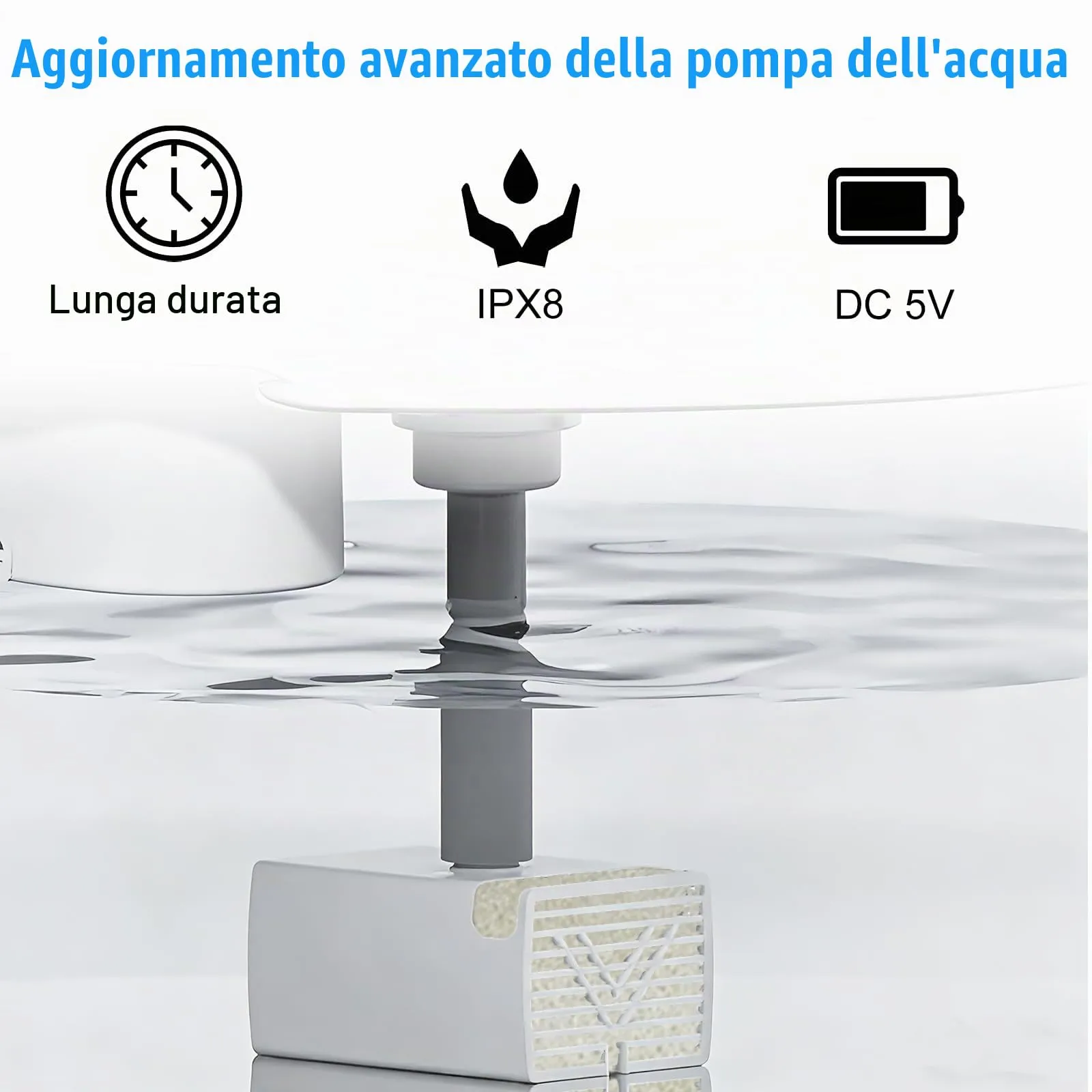 BTFO Pompa di Ricambio JY-830 per Fontana gatti Animali Domestici - immagine 4