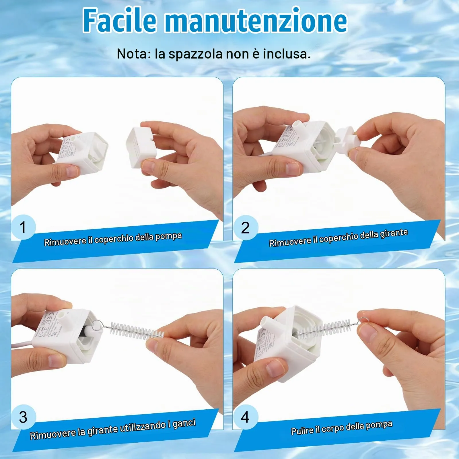 BTFO Pompa di Ricambio JY-830 per Fontana gatti Animali Domestici - immagine 6