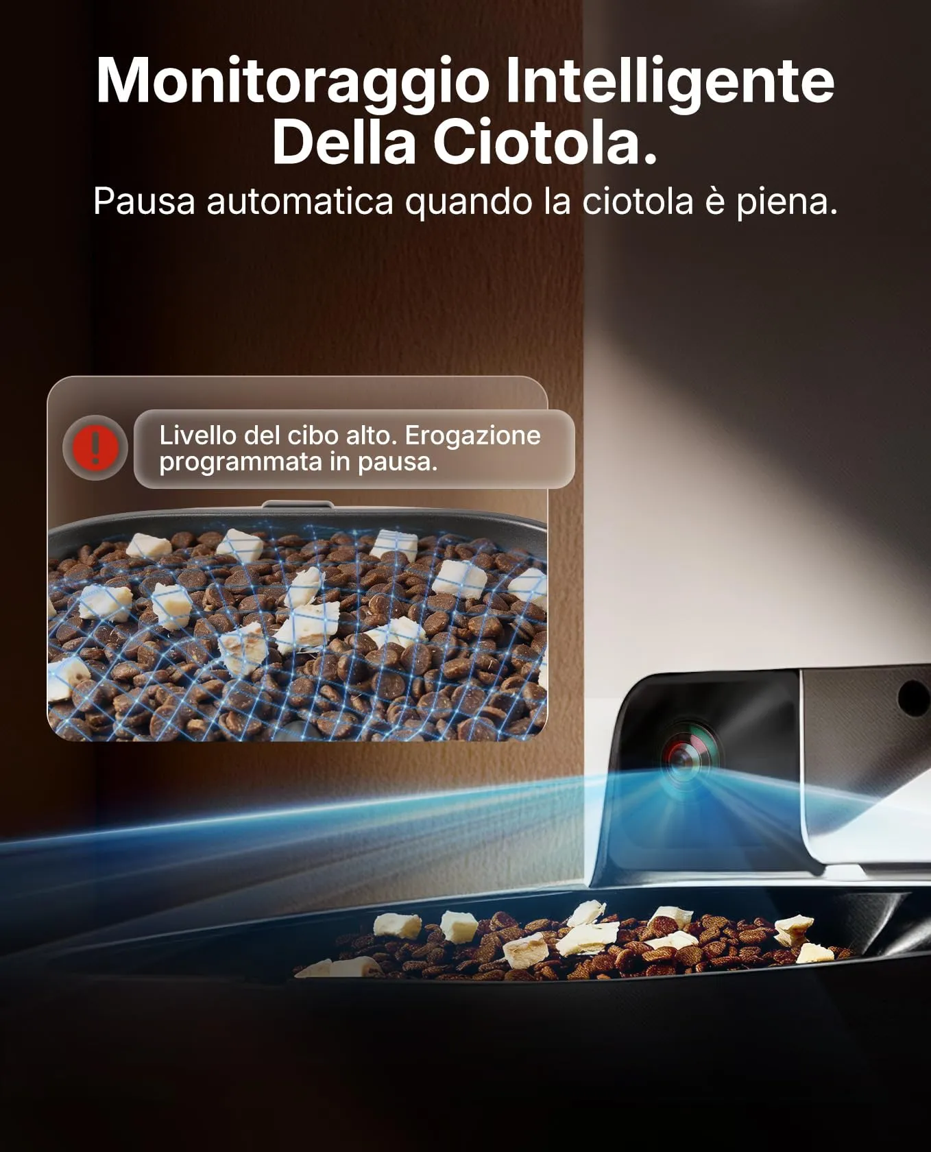 PETKIT YumShare Dual-Hopper 2, Distributore Automatico di Cibo per Gatti e Cani con Telecamera HD 1080p, Riconoscimento Multiplo Gatti, Funzioni AI, Capacità 5L, Wi-Fi 2.4 GHz e 5 GHz - immagine 7