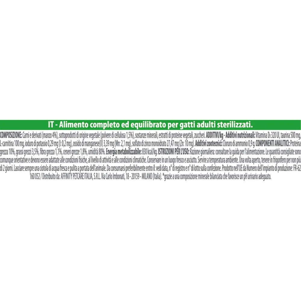 Natural Trainer Tratto Urinario - Cibo umido per gatti adulti sterilizzati - Straccetti con Manzo - 28 bustine da 70g - immagine 5