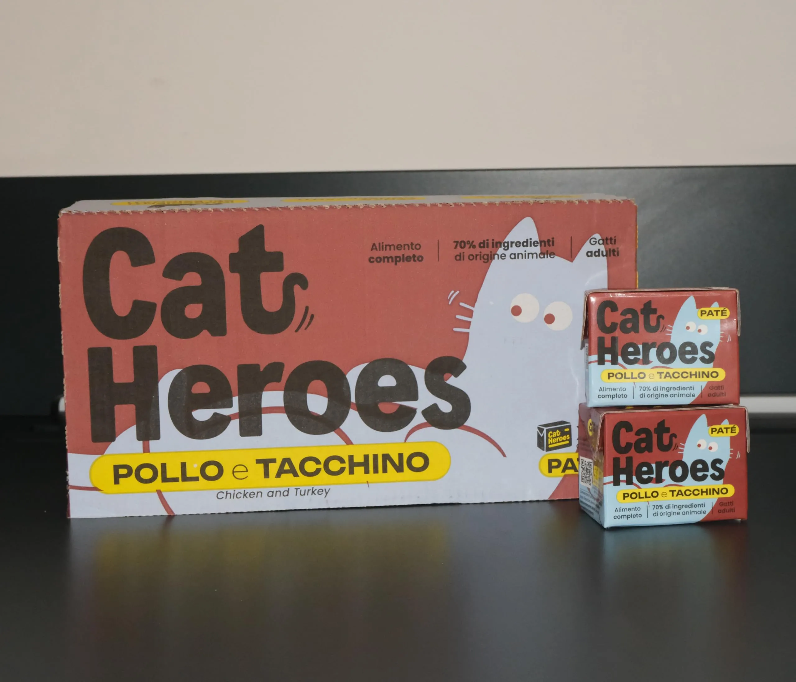 Cat Heroes Cibo Umido per Gatti Pollo e Tacchino (70%) 24x95g - immagine 4