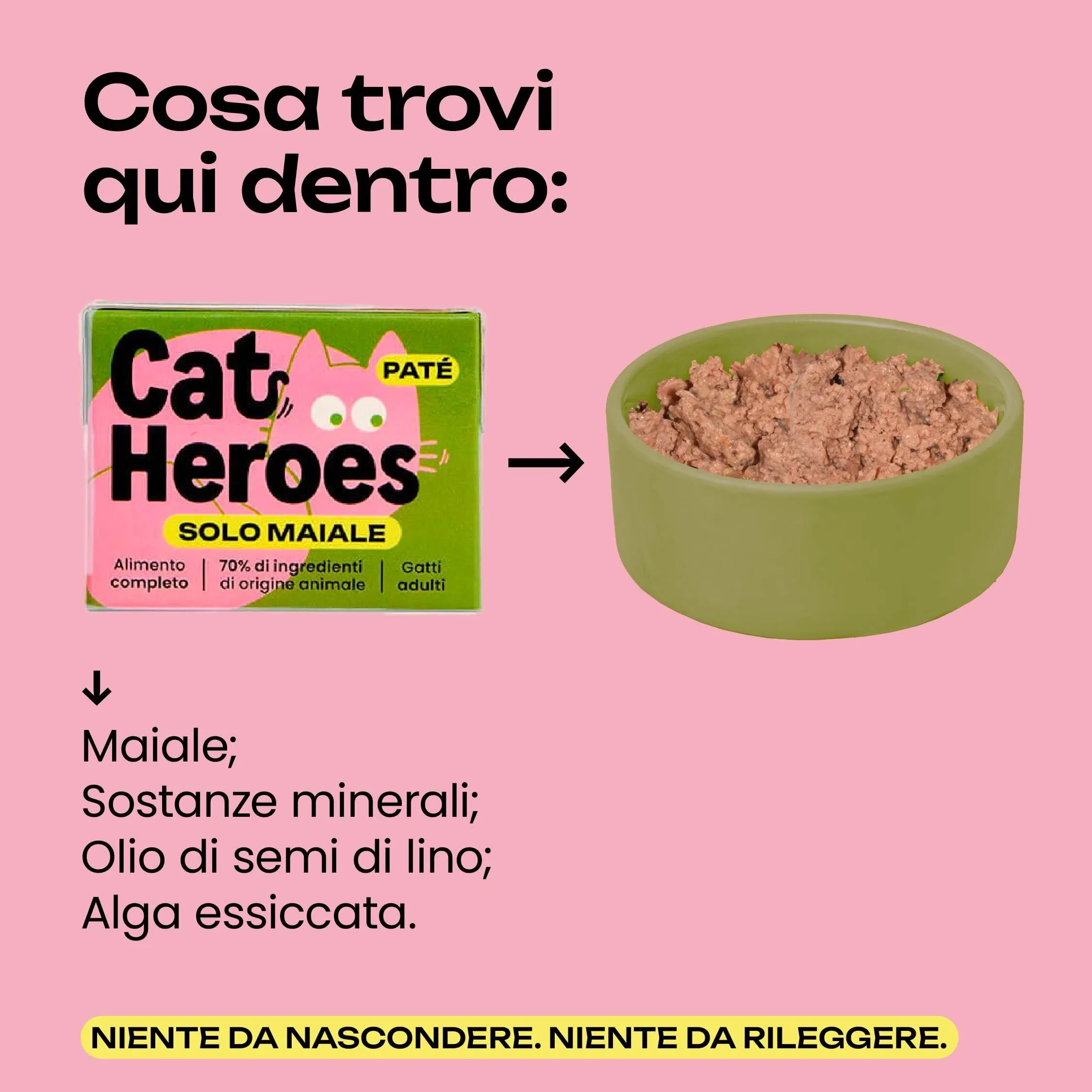 Cat Heroes Cibo Umido per Gatti Maiale (70%) 24x95g - immagine 2