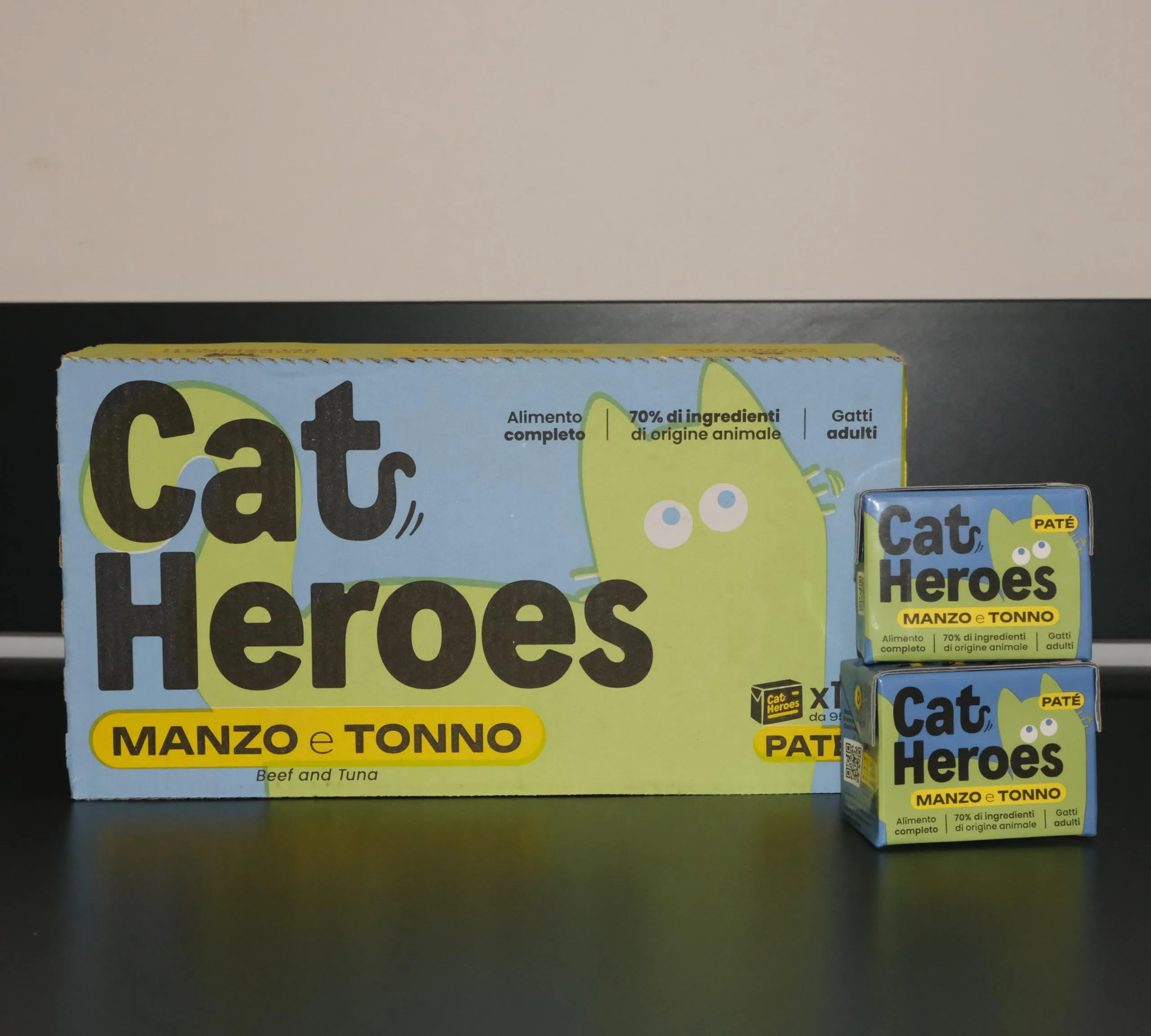 Cat Heroes Cibo Umido per Gatti Manzo e Tonno (70%) 24x95g - immagine 4