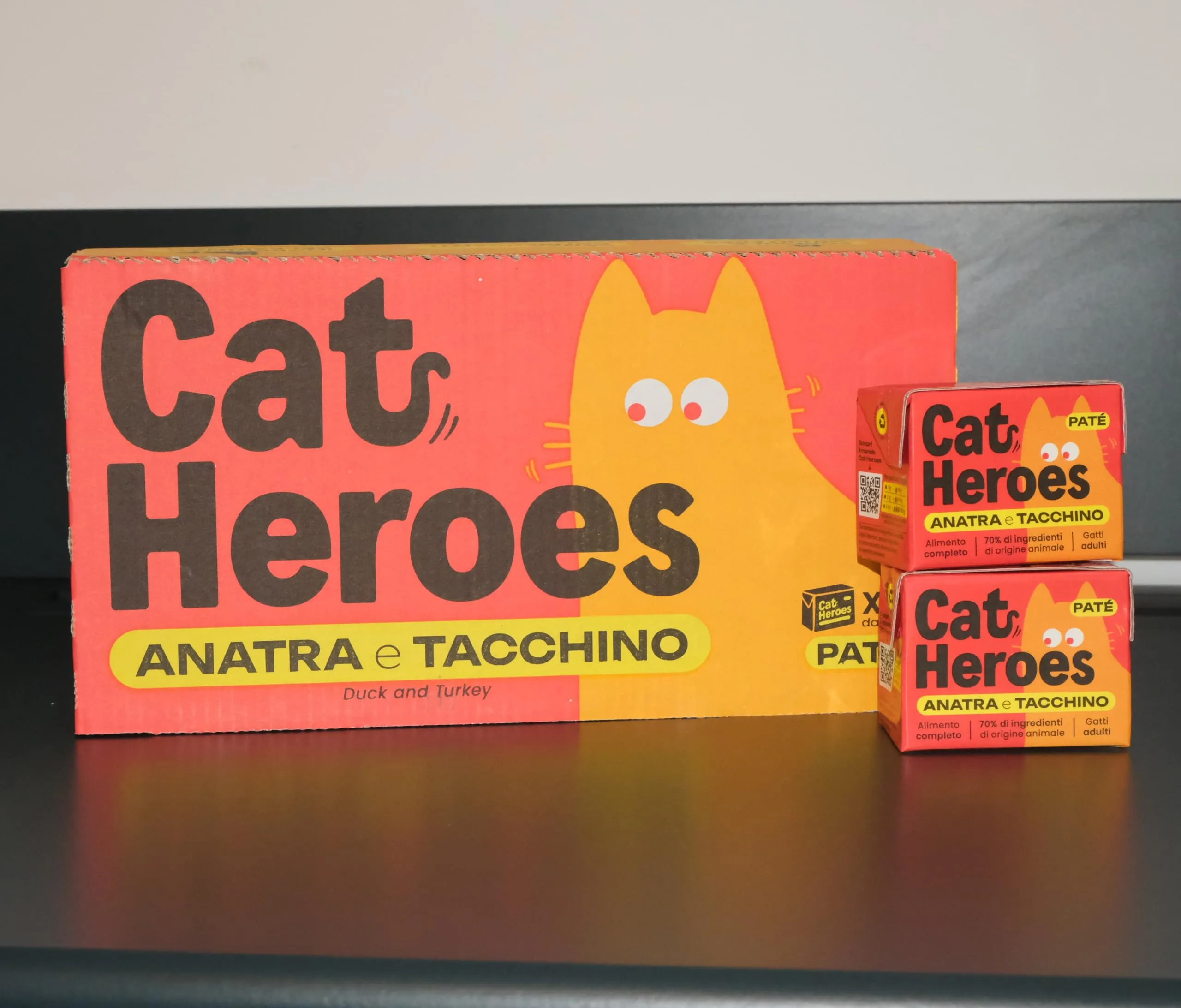 Cat Heroes Cibo Umido per Gatti Anatra e Tacchino (70%) 36x95g - immagine 2