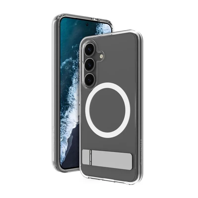 Custodia per cellulare dbramante1928 Iceland Pro Qi2 Kick plastica trasparente per Galaxy S25 - immagine 1
