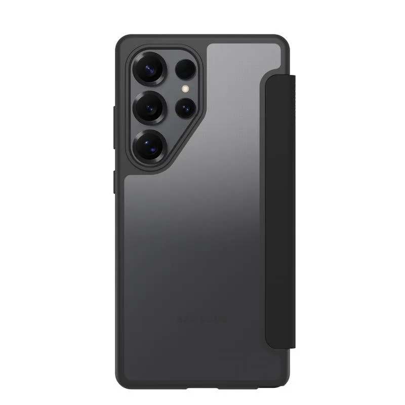 Custodia per cellulare OtterBox React Folio Plastica Riciclata Trasparente Nero per Galaxy S25 Ultra - immagine 1