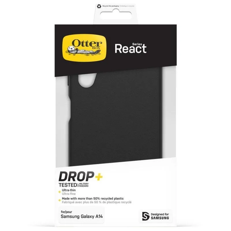 Funda para móvil OtterBox React Cover case Policarbonato Nero Antibatterico per Galaxy A14 - immagine 1