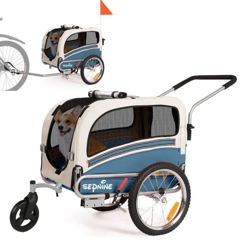 Rimorchio per animali Sepnine 20303b Pieghevole Impermeabile 30kg Blu - immagine 1