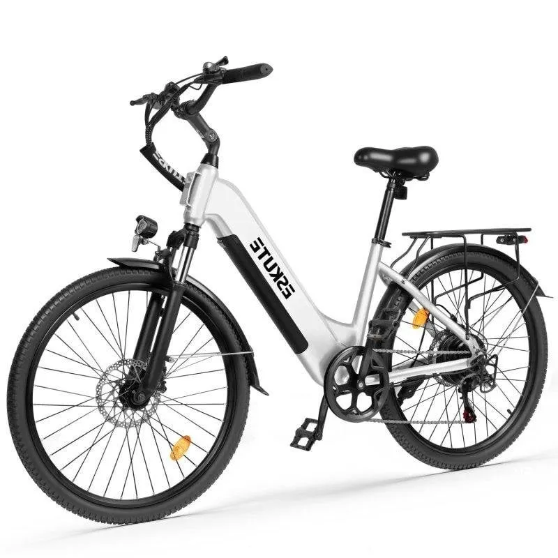 Bicicletta Elettrica Eskute C202 250W 48V 17.5Ah 26'' - Bianca - immagine 1