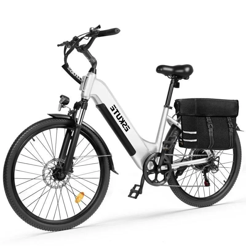 Bicicletta elettrica Eskute C202 250W 48V 17.5Ah 26 pollici accessori bianca - immagine 1