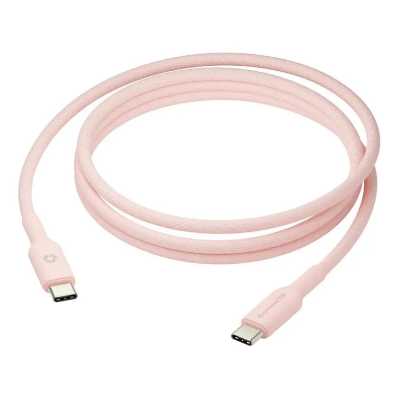 Cavo USB-C a USB-C DBRAMANTE1928 1,5 m Rosa Carica Rapida - immagine 1