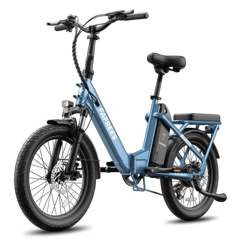 Bicicletta Elettrica Fafrees F20 Flex 250W 36V20Ah 20 Pollici Freni a Disco Meccanici Grigio Azzurro - immagine 1