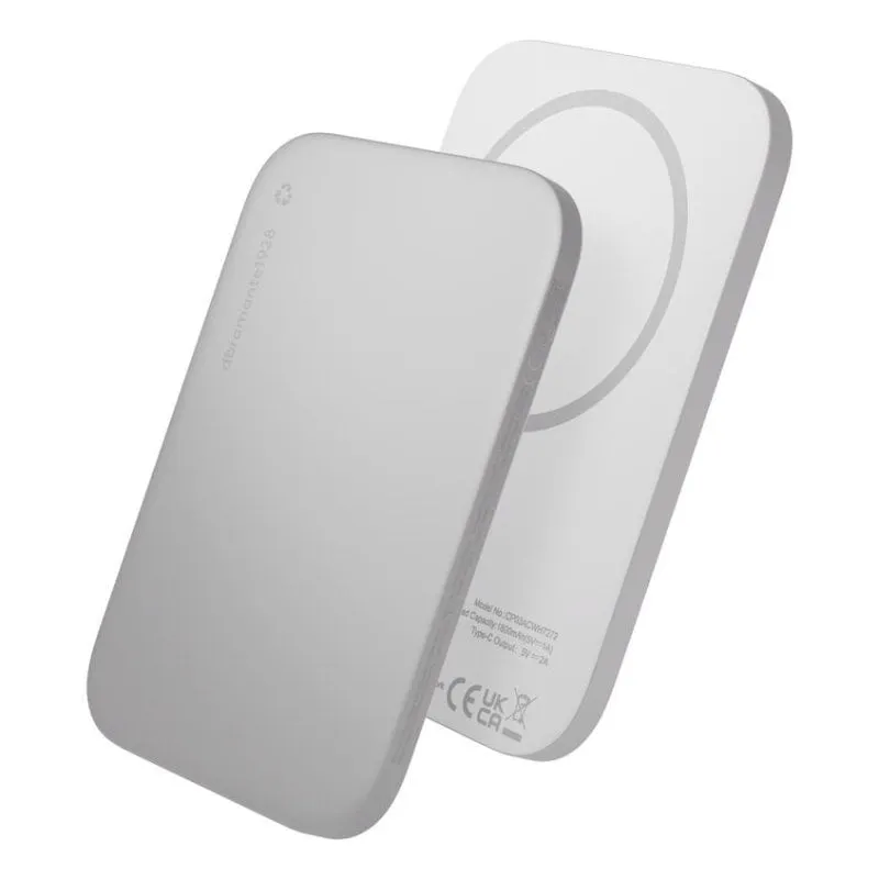Batteria esterna Dbramante1928 CP03ACWH7272 3000 mAh Caricatore wireless 7,5 W Alluminio - immagine 1