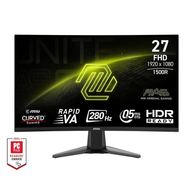 Monitor PC MSI MAG 276CXF 27" FullHD 280Hz Rapid VA Curvo HDR Antiriflesso 0,5ms - immagine 1