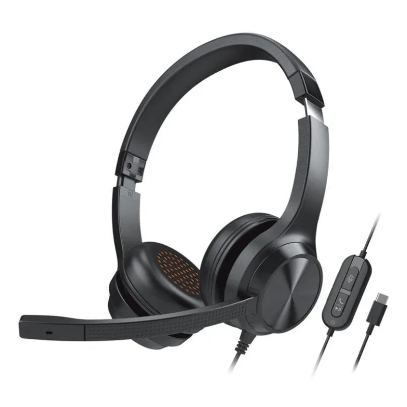 Cuffie Creative Chat USB-C con cancellazione rumore, microfono e uso ufficio, nero - immagine 1
